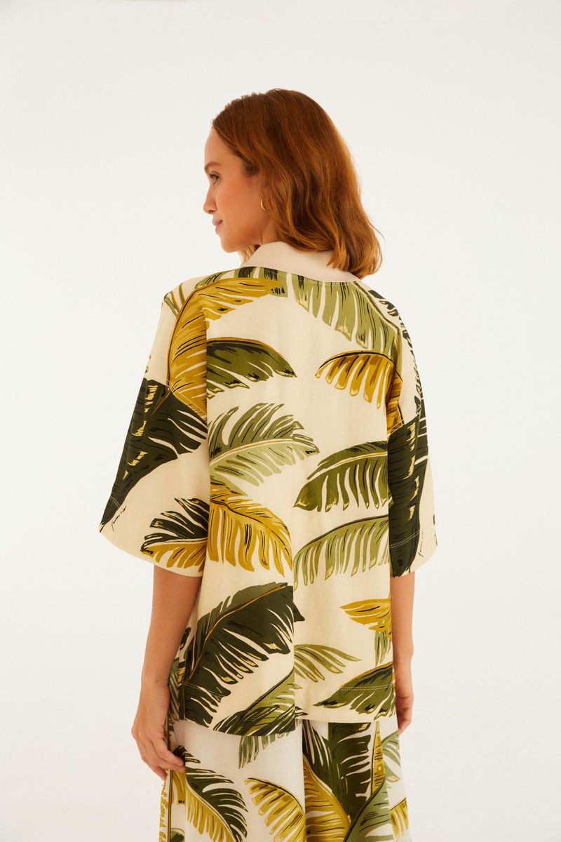 Blusa Polo Moletom Estampada Trancoso