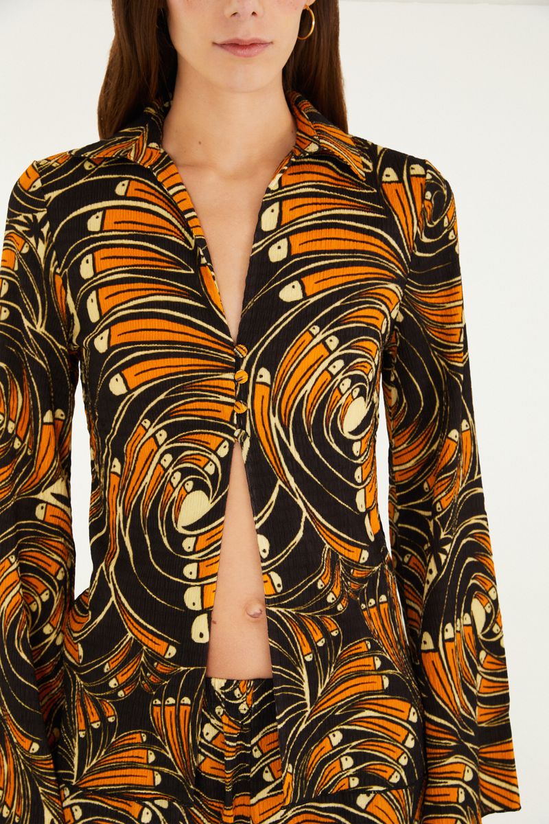 Camisa Botões Estampada Lili