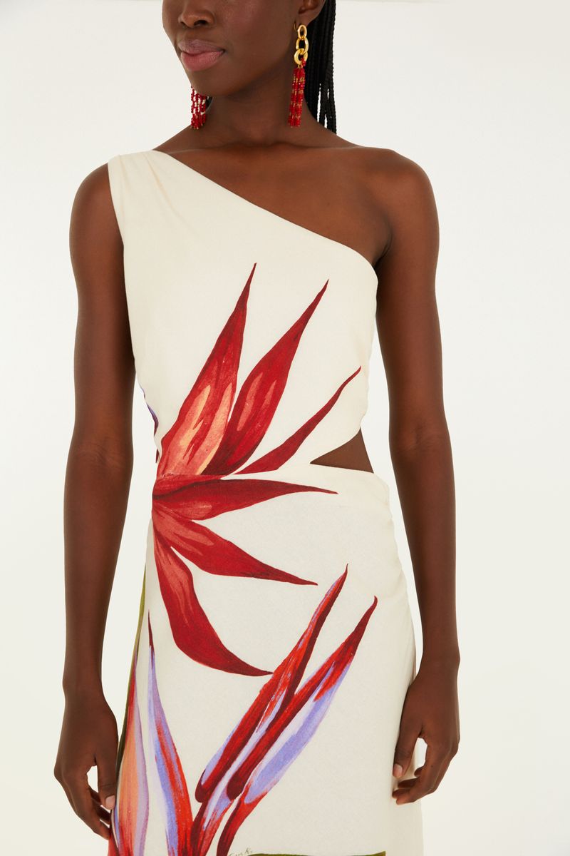 Vestido Estampado Maxi Estrelícia