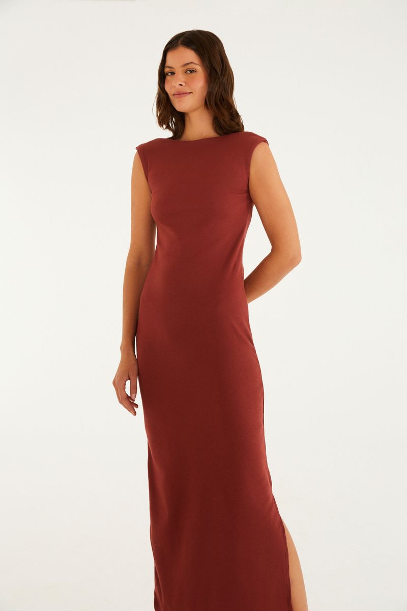 Vestido  Cropped Decote Rib