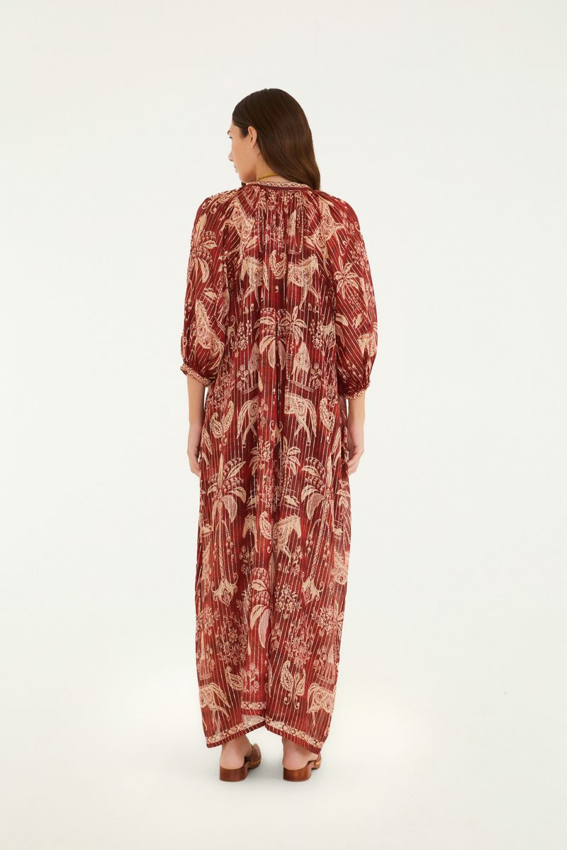 Vestido Cropped Estampado Haras