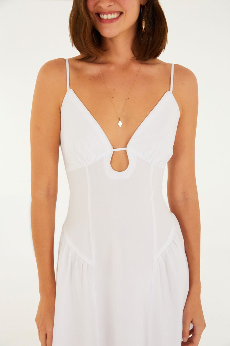 Vestido Alcinhas Decote