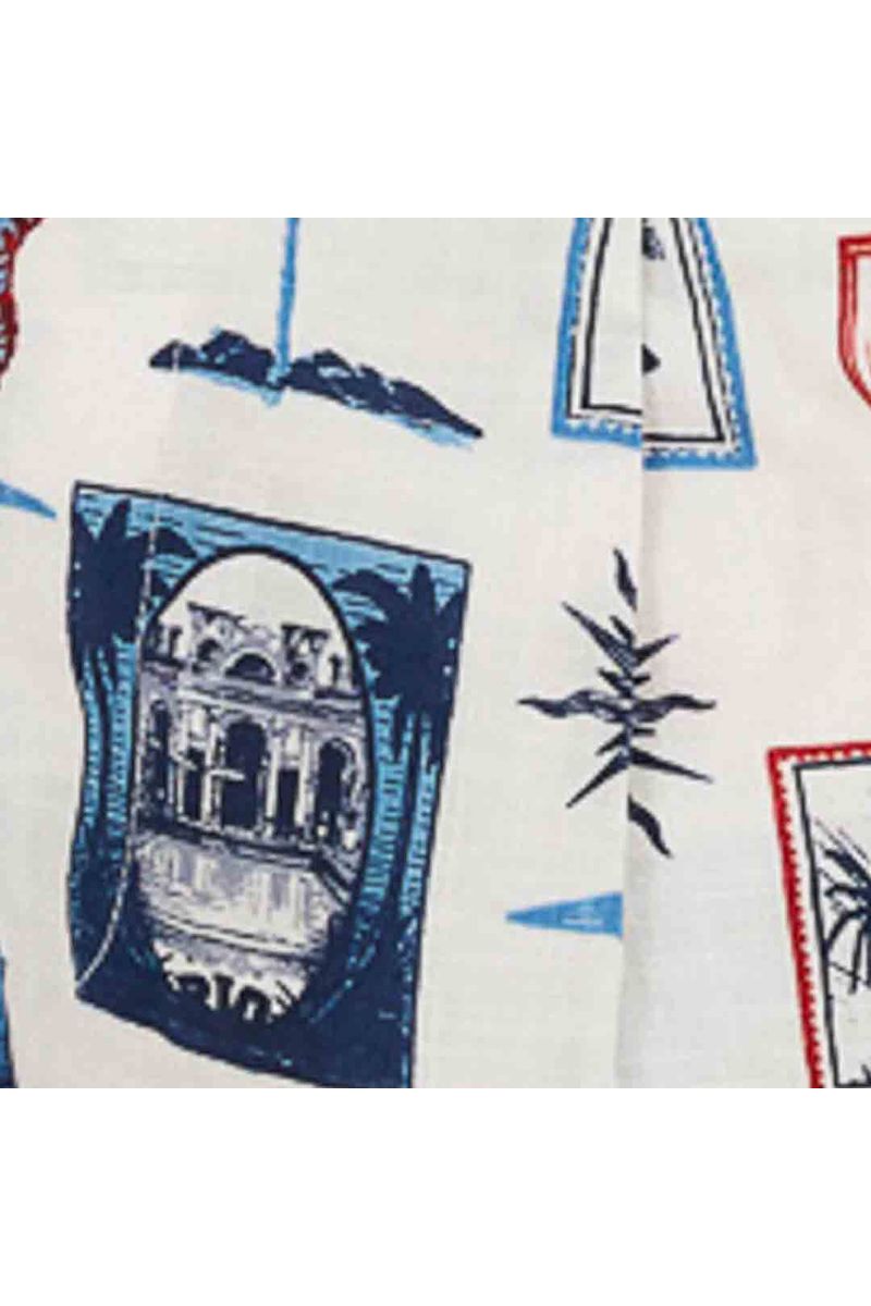 Bermuda Estampada Tropical Vintage