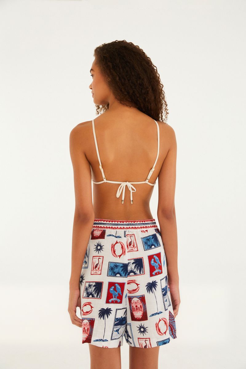 Bermuda Estampada Tropical Vintage
