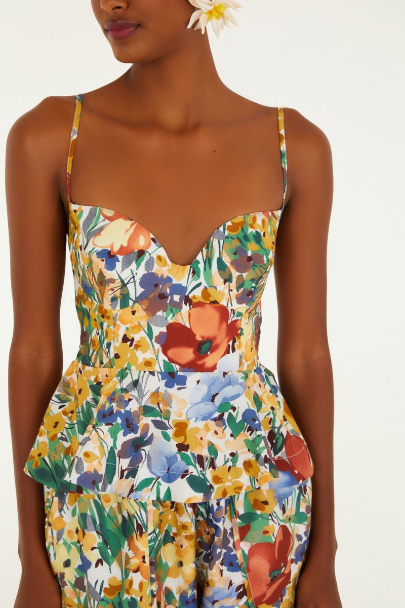 Blusa Estampada Camponesa