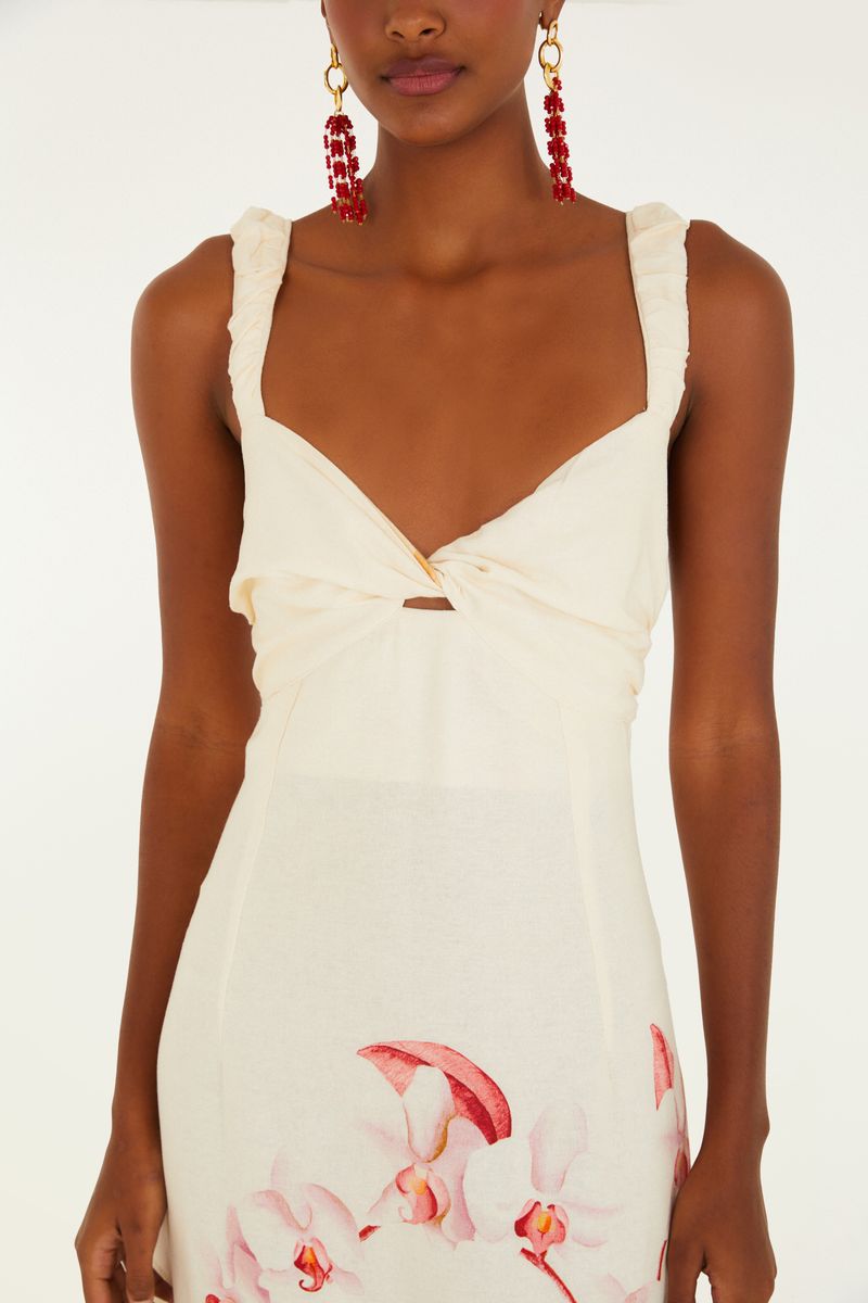 Vestido Cropped Estampado Afrodite