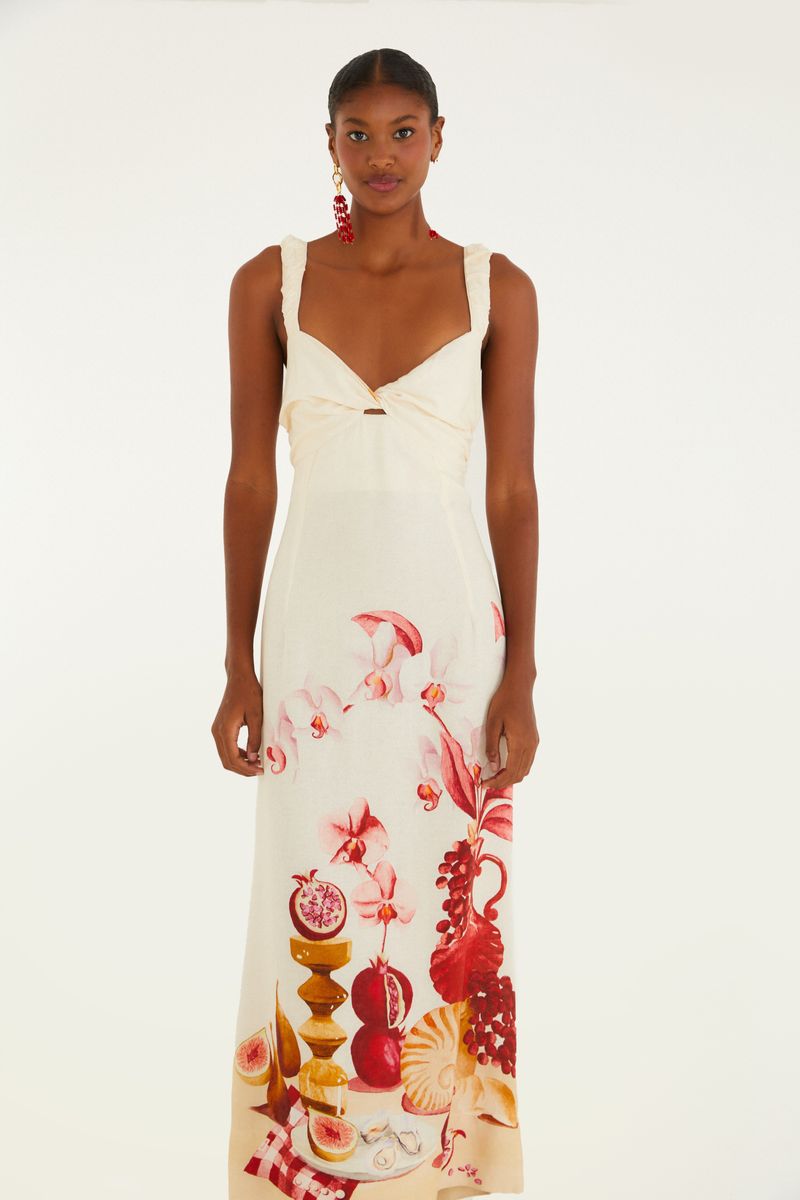 Vestido Cropped Estampado Afrodite
