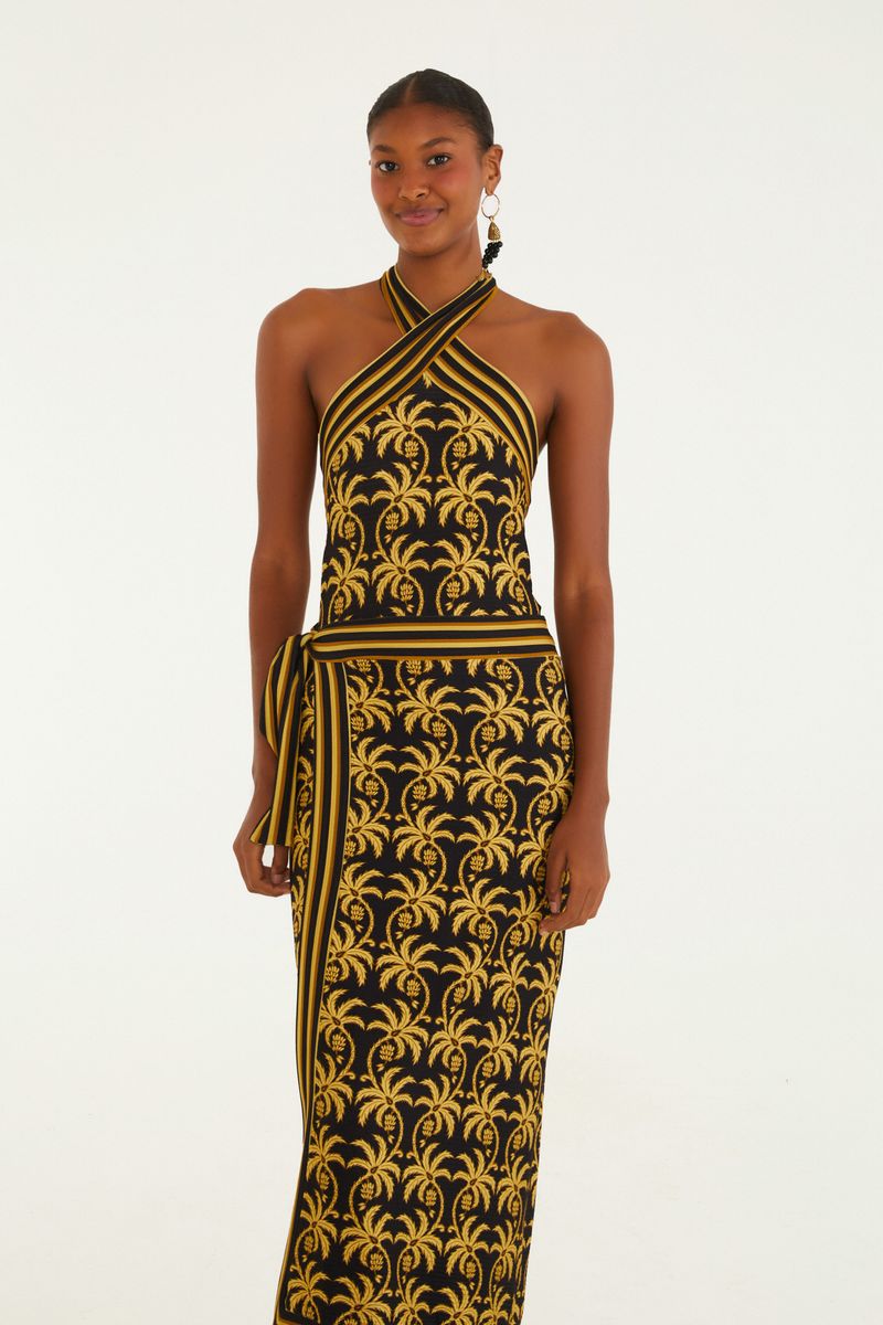 Saia Midi Estampada Trancoso