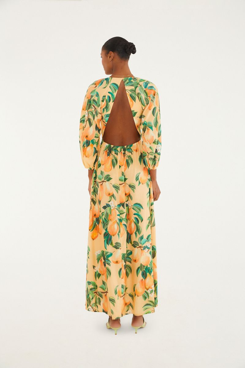 Vestido Longo Estampado Pera Chic
