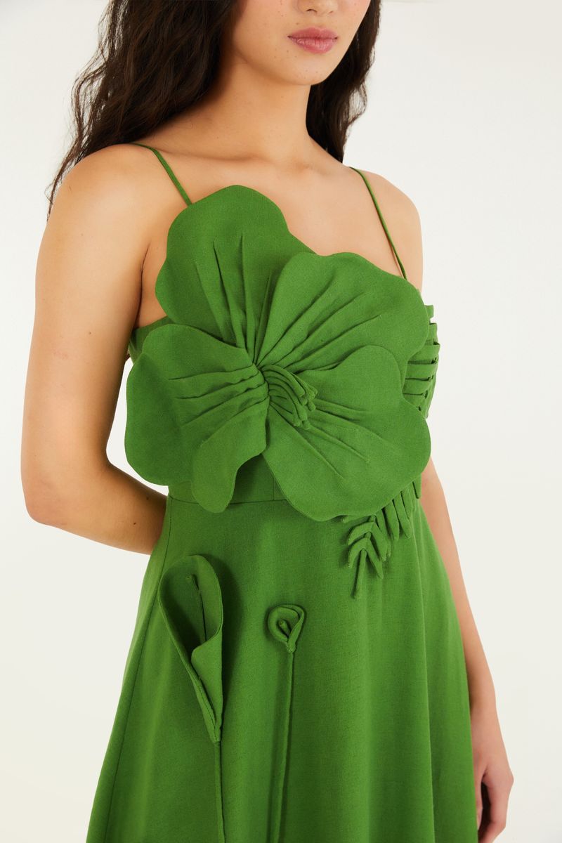 Vestido Artesanal Flor Gabrielle