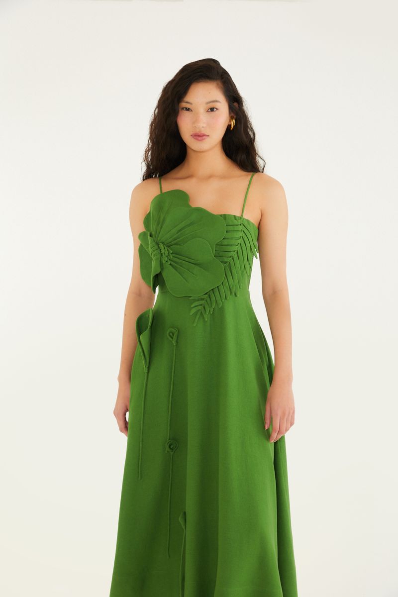 Vestido Artesanal Flor Gabrielle
