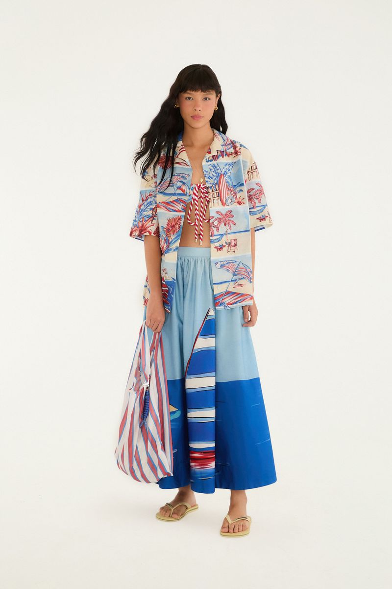 Camisa Estampada Diário De Verão