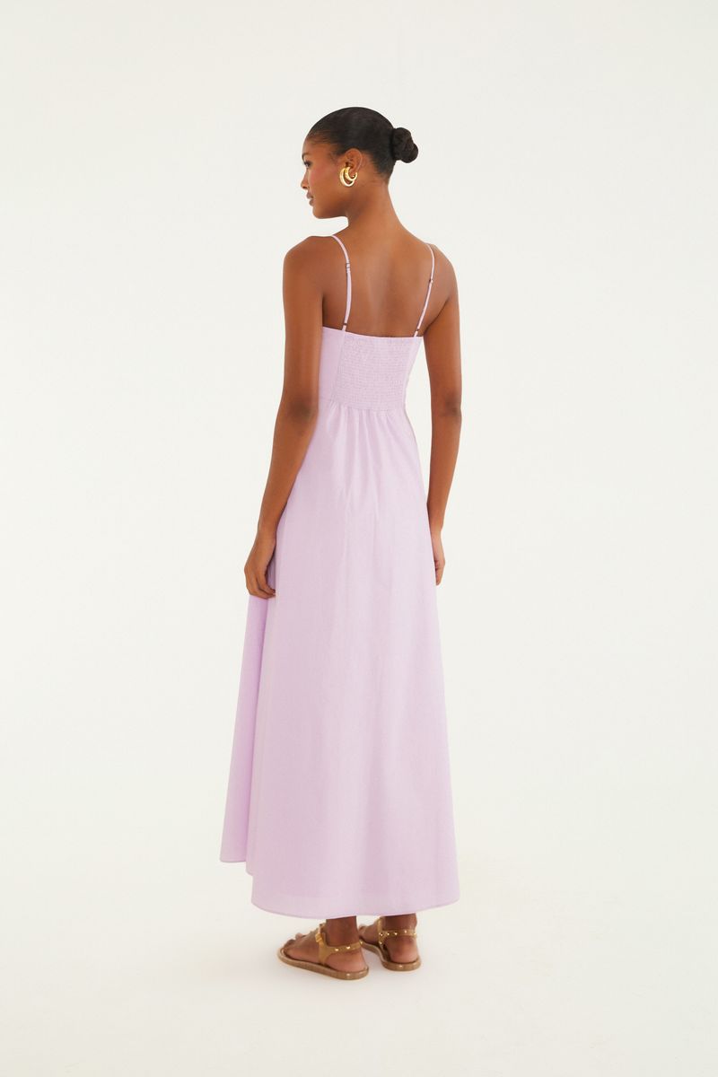 Vestido Fenda Flor 3d