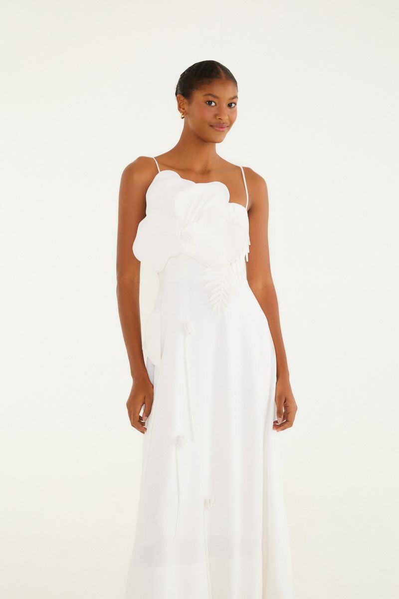 Vestido Artesanal Flor Gabrielle