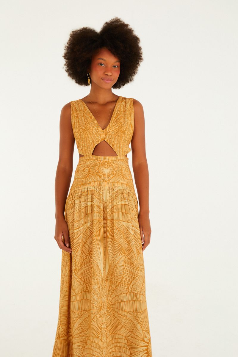 Vestido Midi Cobogó Palha