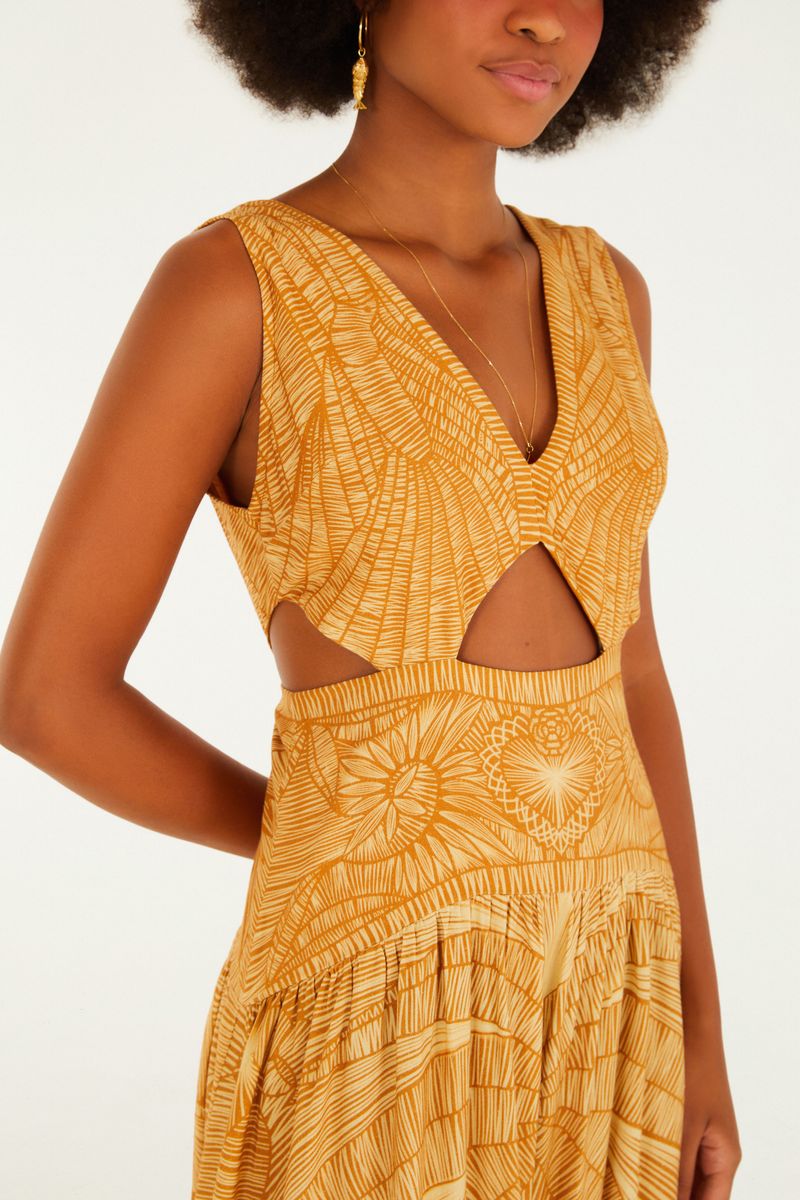 Vestido Midi Cobogó Palha