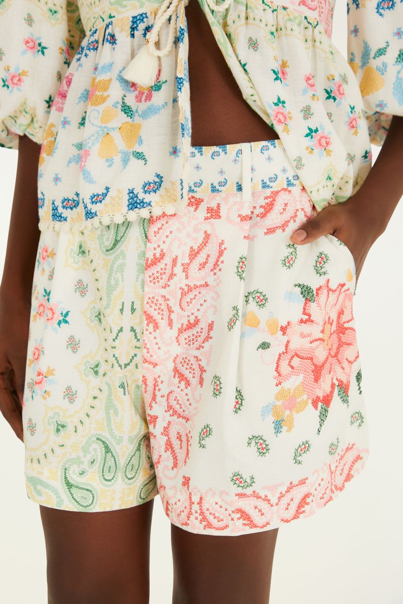 Short Estampado Borda Bandana