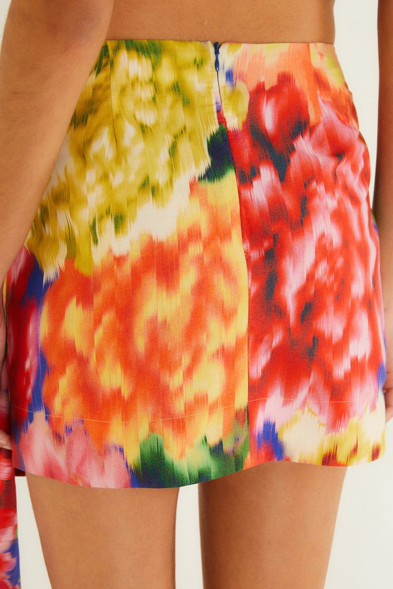 Saia Curta Estampada Chita Astral
