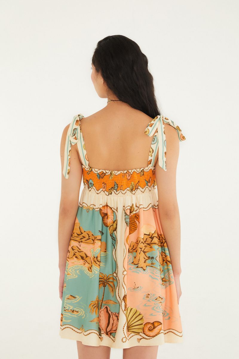 Vestido Curto Estampado Souvenir