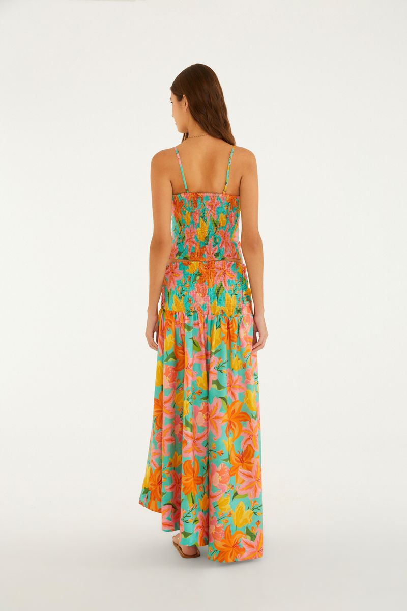 Saia Estampada Amor De Flor