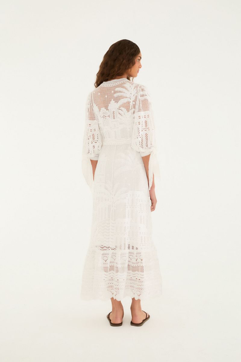 Vestido Cropped Guipure Domitila