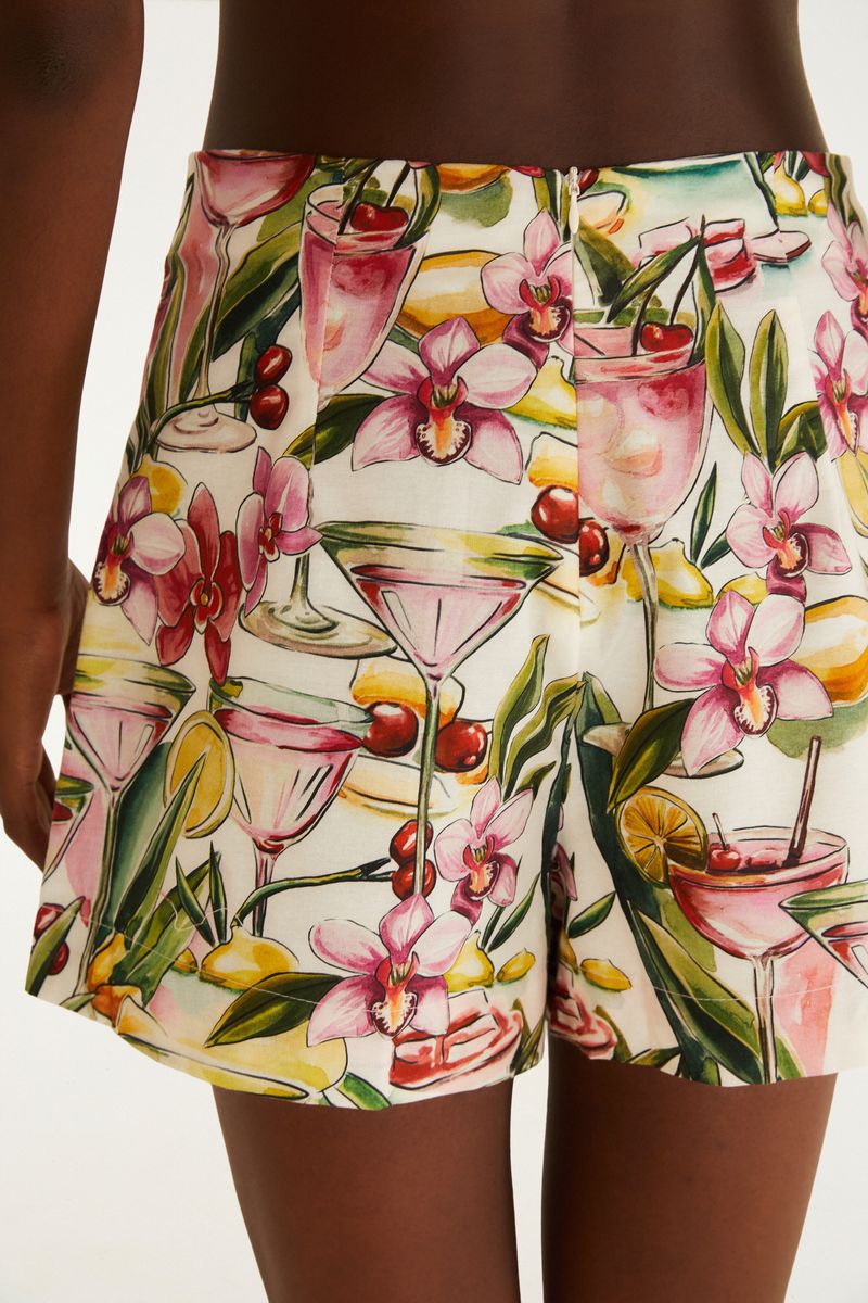 Short Saia Estampado Drink