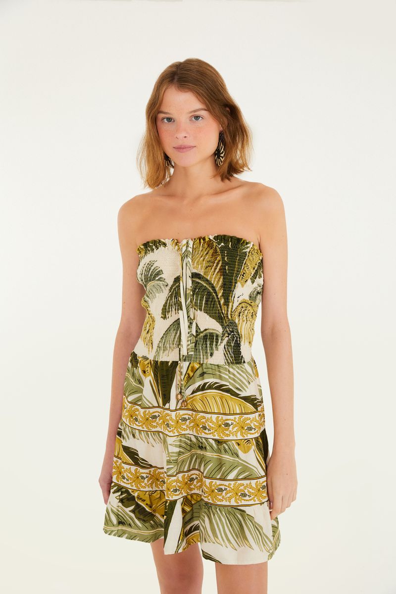 Vestido Curto Estampado Trancoso