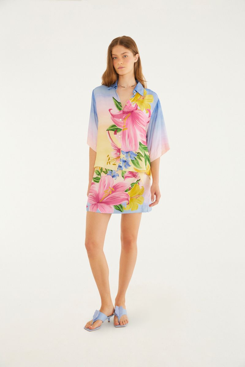 Camisa Estampada Floral Lena