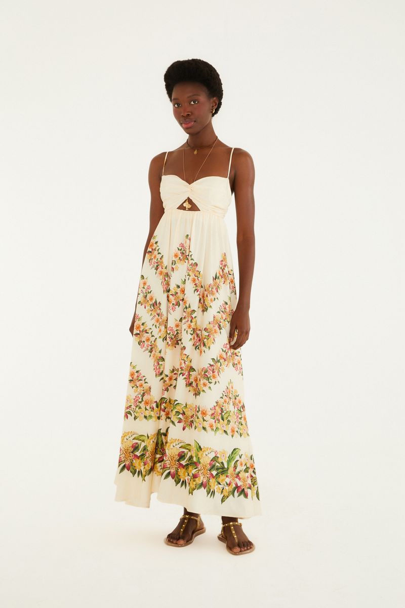 Vestido Cropped Estampado Floral Mali