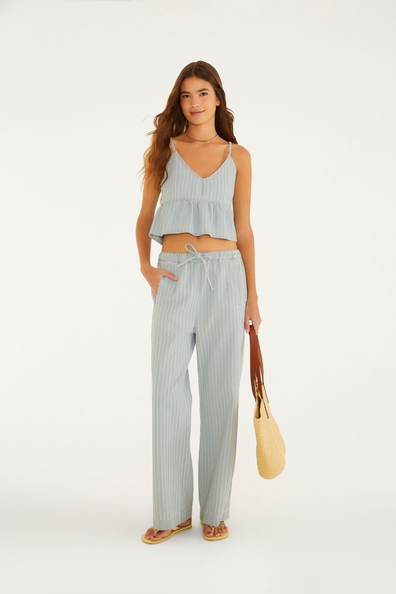 Top Jeans Listrado