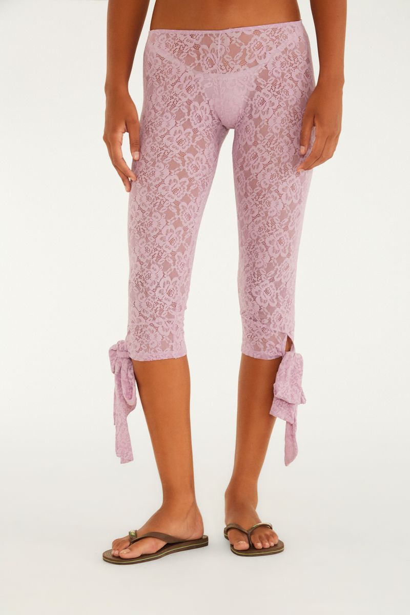 Calça Corsário Renda Laço