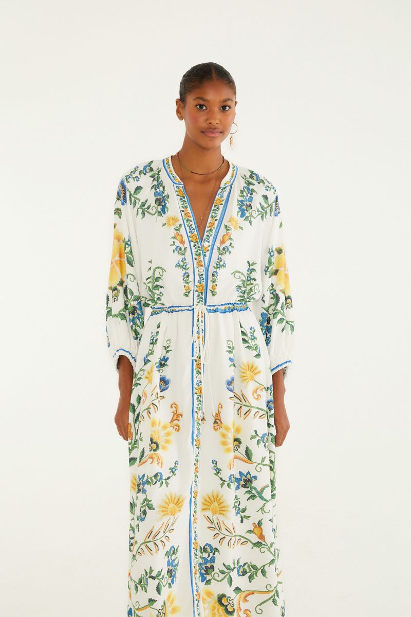 Vestido Cropped Estampado Floral Emília