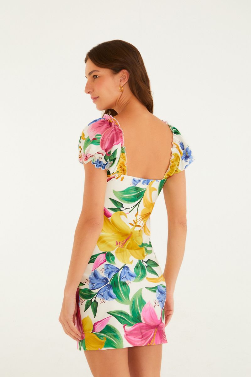 Vestido Curto Estampado Floral Malu