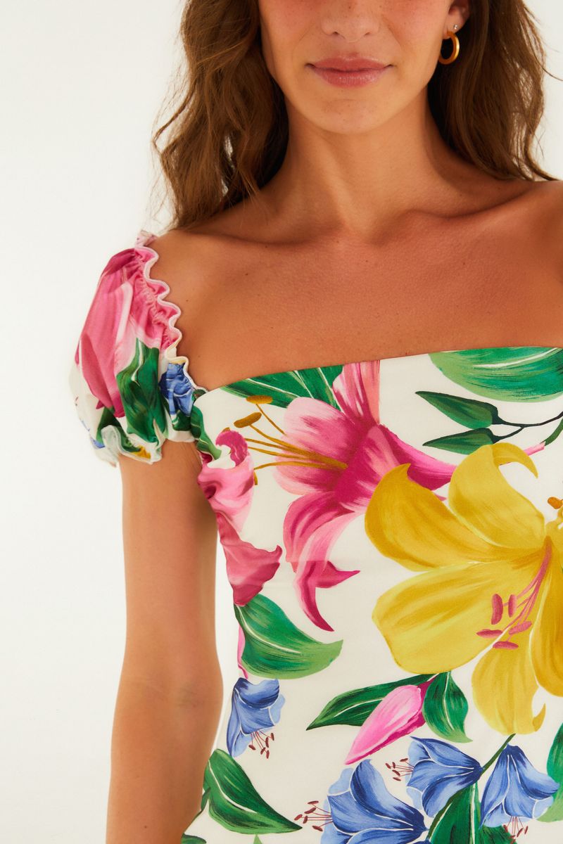Vestido Curto Estampado Floral Malu
