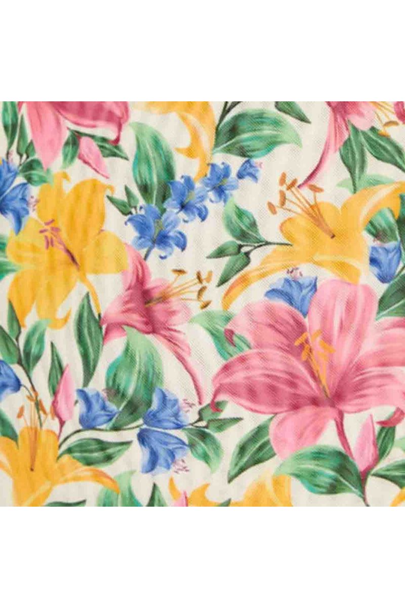 Vestido Tule Estampado Floral Malu