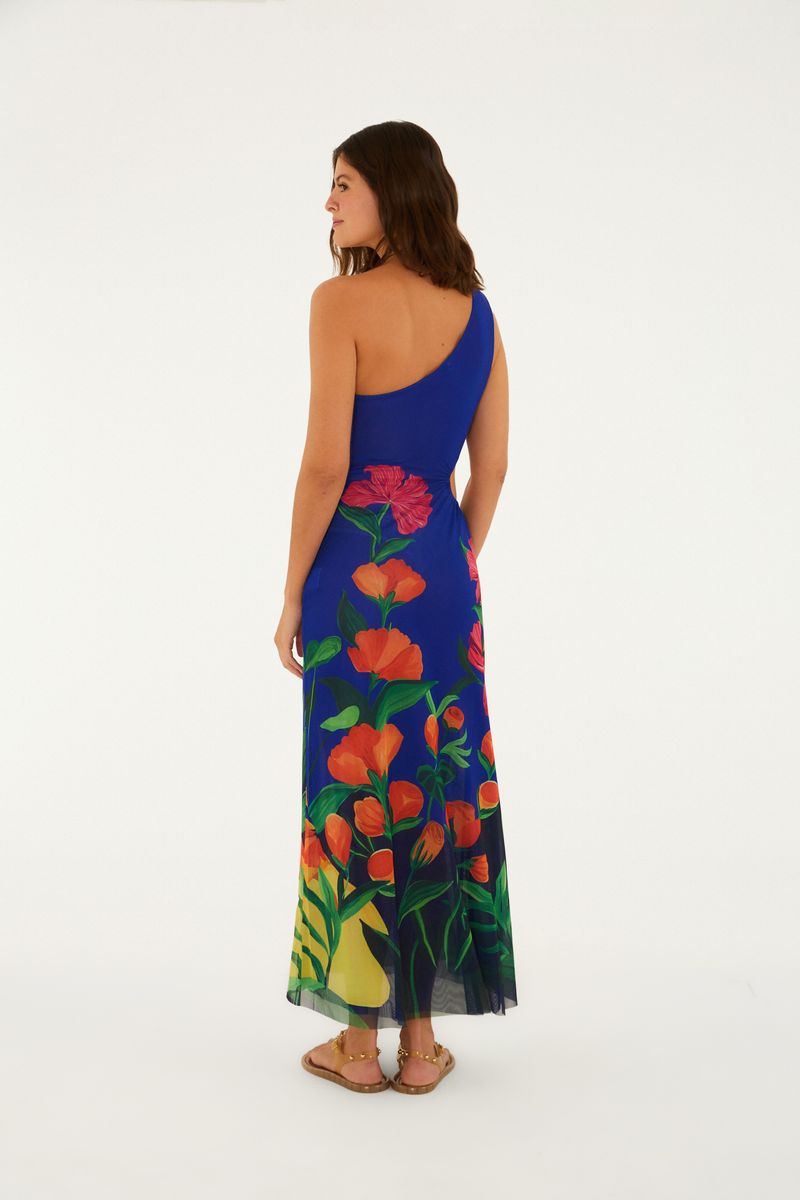 Vestido Tule Ombro Só Estampado Tarsila