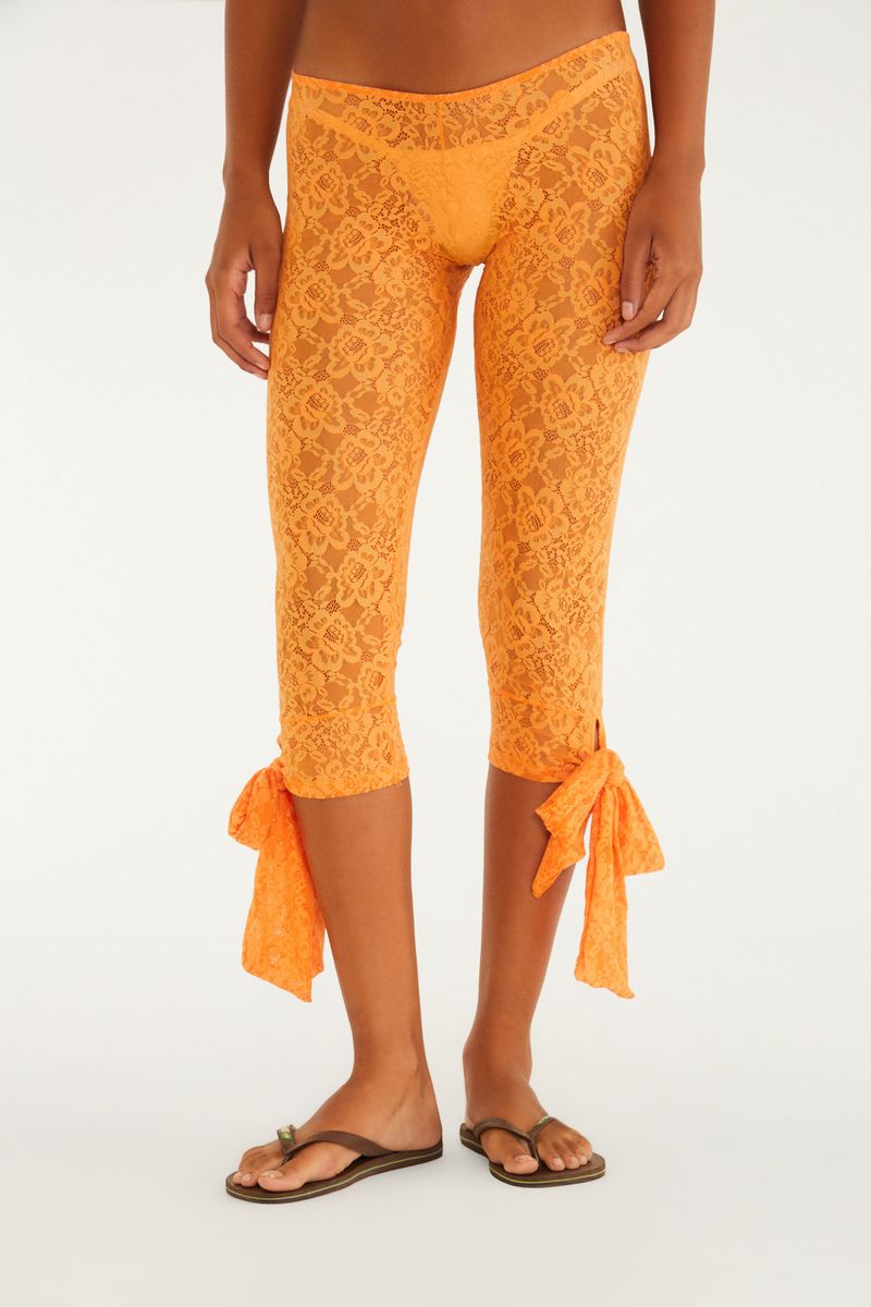 Calça Corsário Renda Laço