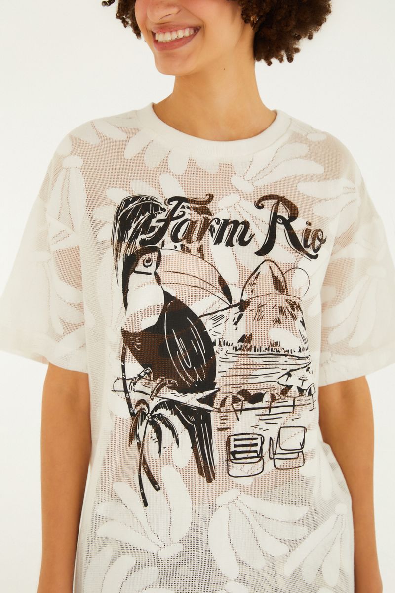 T-Shirt Média Renda Tucano Praia Farm Rio