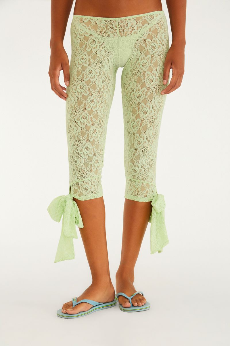 Calça Corsário Renda Laço