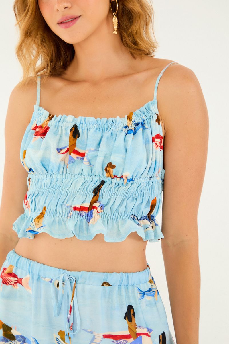Top Estampado Peixes Voadores