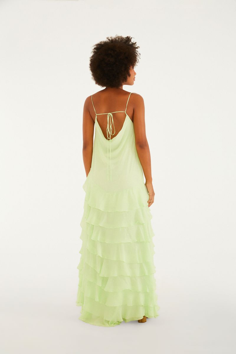 Vestido Longo Babados