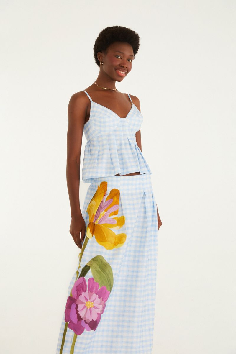 Saia Estampada Floralice