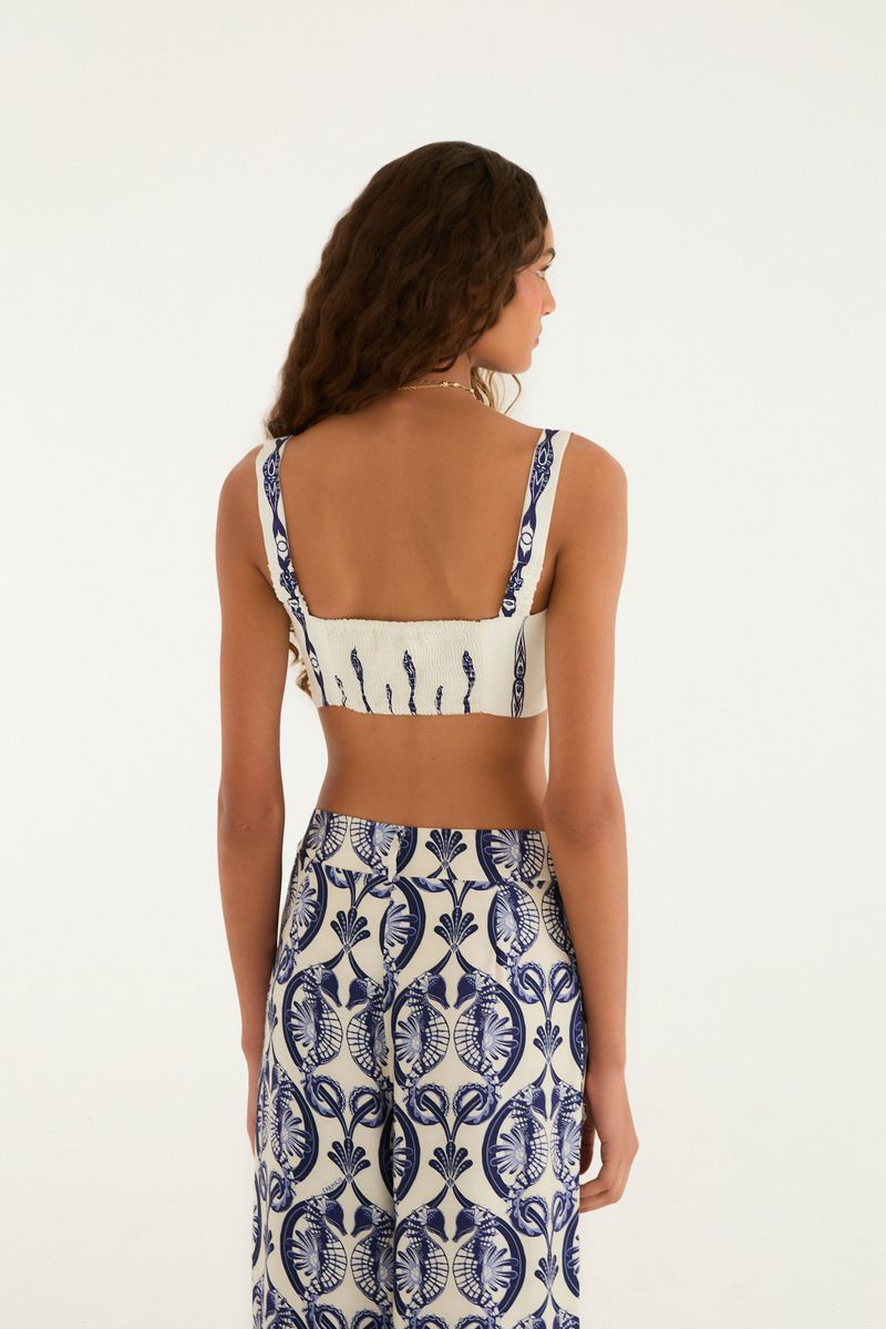 Top Estampado Peixe Correnteza