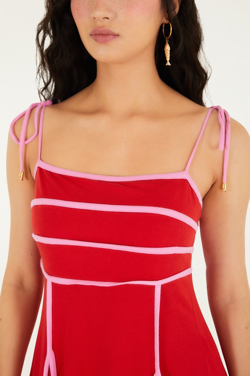 Vestido Cropped Vivo Bicolor