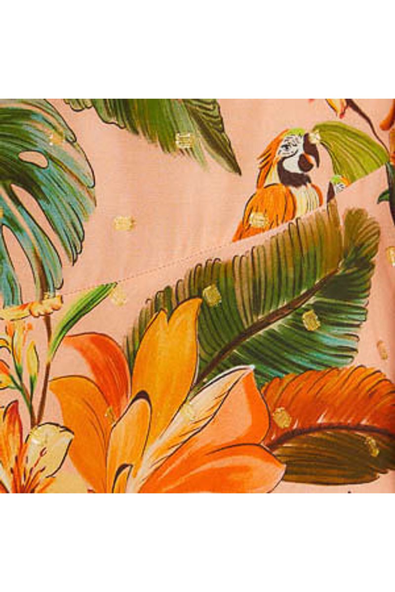 Short Estampado Canto Dos Pássaros