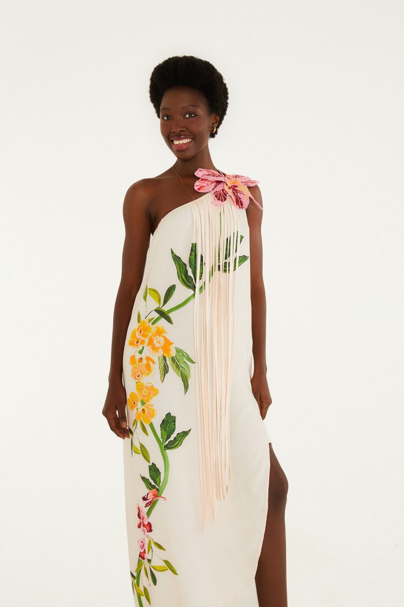 Vestido Estampado Mesa De Frutas