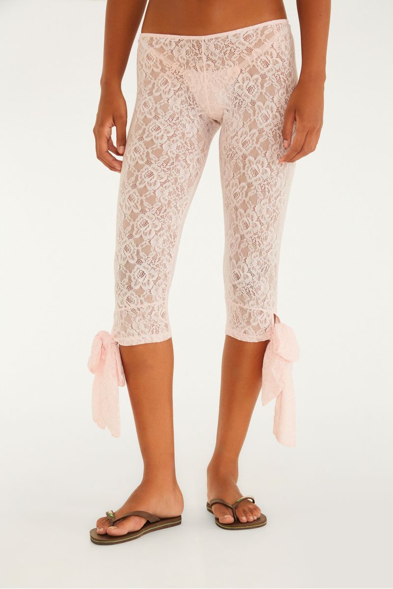 Calça Corsário Renda Laço