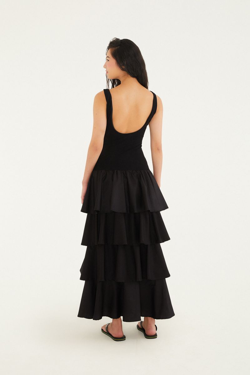 Vestido Cropped Babados