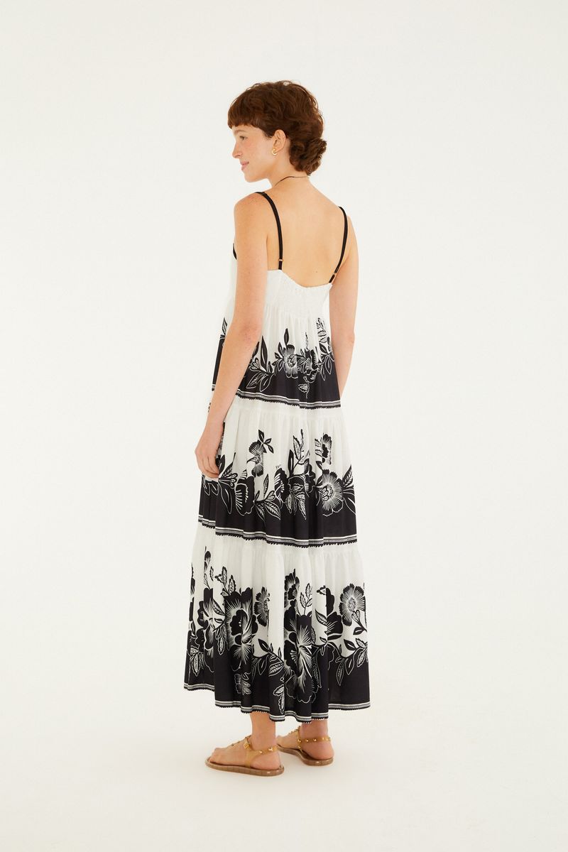 Vestido Midi Estampado Jardim Romance