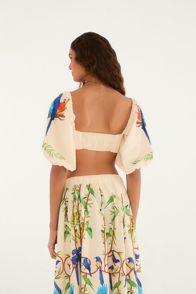 Blusa Pregas Flor De Aire